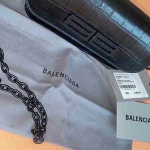 Black Balenciaga wallet purse